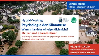 Vortrag | Dr. Clara Kühner (LMU): „Psychologie der Klimakrise: Warum handeln wir eigentlich nicht?“