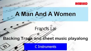 A Man and a Women Flute Violin Backing Track and Sheet Music