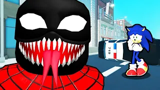 SONIC VS ESCAPE EVIL SPIDERMAN OBBY IN ROBLOX