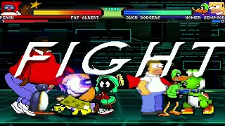 JJDBH Mugen Team Pingu Vs Homer Simpson