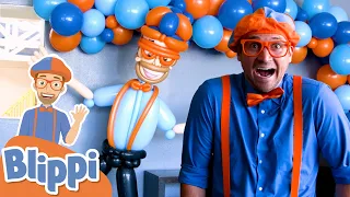 Blippi Makes Fun BALLON Shapes! | Learn Rainbow Colors For Kids | Educational Videos for Toddlers