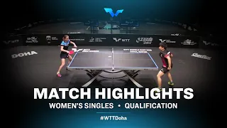 Zeng Jian vs Hana Matelova | WTT Contender Doha 2021 | Women's Singles | QUAL Highlights