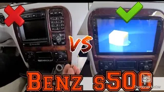 Mercedes Benz s500 how to remove radio and install android radio