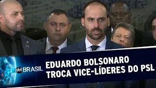 Eduardo Bolsonaro troca 13 vice-líderes do partido na Câmara | SBT Brasil (22/10/19)