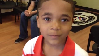 CAN 6 YEAR OLD WIN BARBERSHOP BACKFLIP CONTEST vs Adult!!