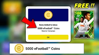 How To Get Free 5000 Coins & Free Neymar In eFootball 2024 Mobile