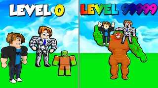 BIEL E JEFFBLOX ENFRENTAMOS UM ZUMBI GIGANTE MUITO PODEROSO NO ROBLOX (Zombie Merge)