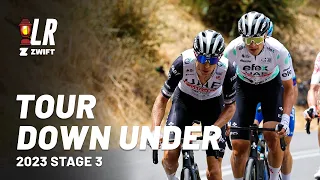 Fastest Corkscrew Ascent Ever | Tour Down Under Stage 3 2023 | Lanterne Rouge x Zwift
