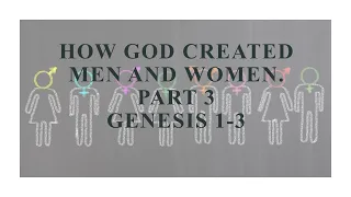 How God Created Men and Women. Part 3                                      Genesis 1-3