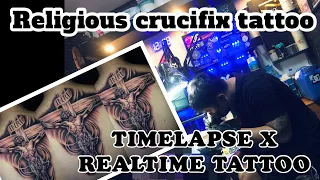 Jesus christ tattoo timelapse/realtime