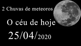 O céu de hoje 25/04/2020 - 2 Chuvas de meteoros