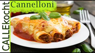 Cannelloni mit Hackfleisch-Tomatensauce u. Béchamelsauce selber machen