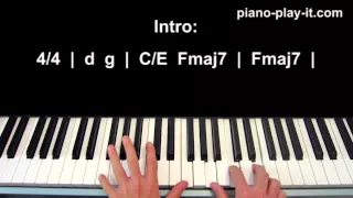 Gravity Piano Tutorial Sara Bareilles