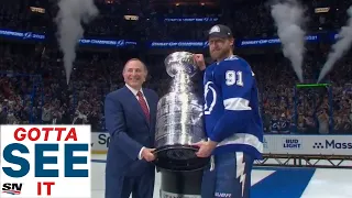 GOTTA SEE IT: Tampa Bay Lightning Raise Stanley Cup After Beating The Montreal Canadiens In Game 5