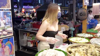 Best Pattaya Street Food Night Market, December 2022.Thailand