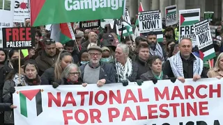 Pro-Palestinian protesters march through London | AFP