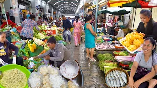 Cambodian Fresh Market Food @ Phnom Penh City - Grilled Foods, Flattened Rice, Fresh Food, & More