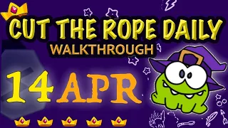 Cut The Rope Daily April 14 | #walkthrough  | #10stars | #solution