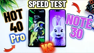 Infinix Hot 40 Pro Vs Infinix Note 30 Speed Test | Helio G99 Vs G99