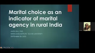 Marital choice as an indicator of marital agency in rural India by Professor Anita Raj