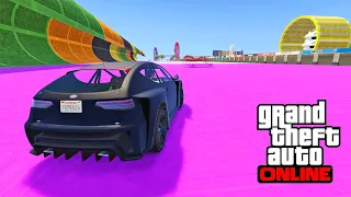 لعبت سباق متعدد التحديات في لعبة جي تي أي 5 | GTA V Mega Parkour Challenge