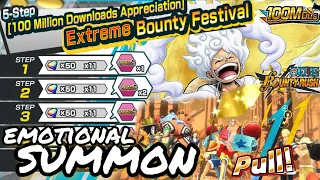 EX GEAR 5 LUFFY SUMMON Goes Emotional! 🥹 So FUN in Survival 100! | ONE PIECE Bounty Rush (OPBR)