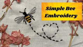 Embroidery for Beginners - Stitch A Bee Tutorial - Creative Art