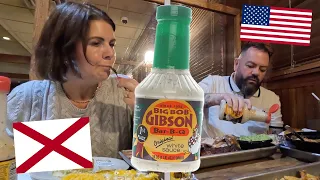BRITS Try FAMOUS WHITE BBQ SAUCE For The FIRST TIME!