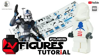 AV FIGURES DECALS Star Wars LEGO - CLONE Fives Ct-5555 - TUTORIAL - LHP