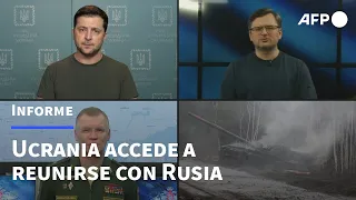 Ucrania accede a reunirse con Rusia y Putin pone en alerta a las "fuerzas de disuasión" | AFP