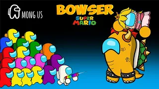 어몽어스 vs Bowser in Super Mario World - Crew Among Us Funny Animation