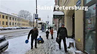 Санкт-Петербург - Прогулка по заснеженному городу