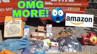 We found MORE AMAZON RETURNS in the charity shop dumpster!! 😱#dumpsterdiving