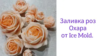 Заливаю комплект роз Охара от Ice Mold.