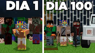 SOBREVIVI 100 DIAS NO APOCALIPSE ZUMBI do MINECRAFT - O FILME