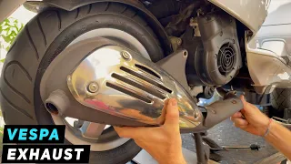 Vespa LX Exhaust Removal / Installation | Mitch's Scooter Stuff
