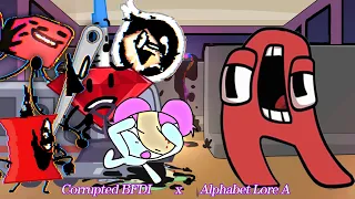 FNF Ending Seasons But Alphabet Lore A vs Corrupted BFDI Sing It | Battle for Corrupted Island Cover