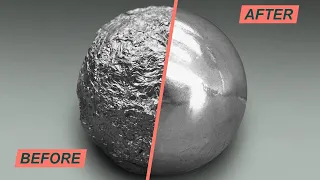 Japanese Foil Ball Challenge | Creating Perfect Shiny Ball from Aluminum Foil