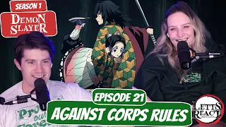 Hashira Battle! | Demon Slayer Newlyweds Reaction | Ep 21, “Against Corps Rules”