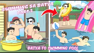 Swimming sa Batya PART 2 | Pinoy Animation | Batya to Swimming Pool REALQUICK