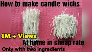 How to make candle wicks at home in cheap rates|candle wicks making in 3 mins with thread