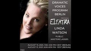 DVP 2021 - Masterclass with Linda Watson, August 13 2021, 13:00 CEST