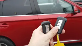 Mitsubishi outlander phev 2016 lock key fob in car.