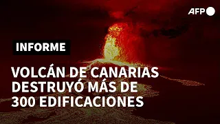 Volcán de Canarias destruyó ya más de 300 edificaciones y 150 hectáreas | AFP