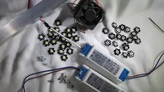 DIY LED light fixture for aquarium: 120 watts for under 100$