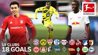 18 Clubs - 18 Goals by Youngest Goalscorers - Moukoko, Werner, Upamecano & More