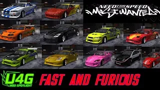 Global Fast and Furious Car Pack Need For Speed Most Wanted 2005 Mod Spotlight