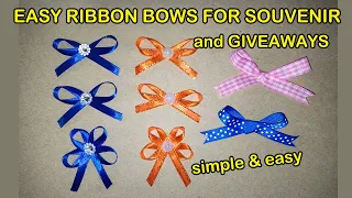 How To Make Ribbon Bows For Souvenir | Easy DIY Ribbon Bow | Satin Ribbon Bow | DIY Projects