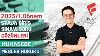 fuathoca.net | SGS 2023-1 Sınav Soru Çözümü I Muhasebe Grubu - Meslek Hukuku