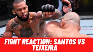 Thiago Santos vs Glover Teixeira Live Fight Reaction | Izzy Moving Up To Light Heavyweight